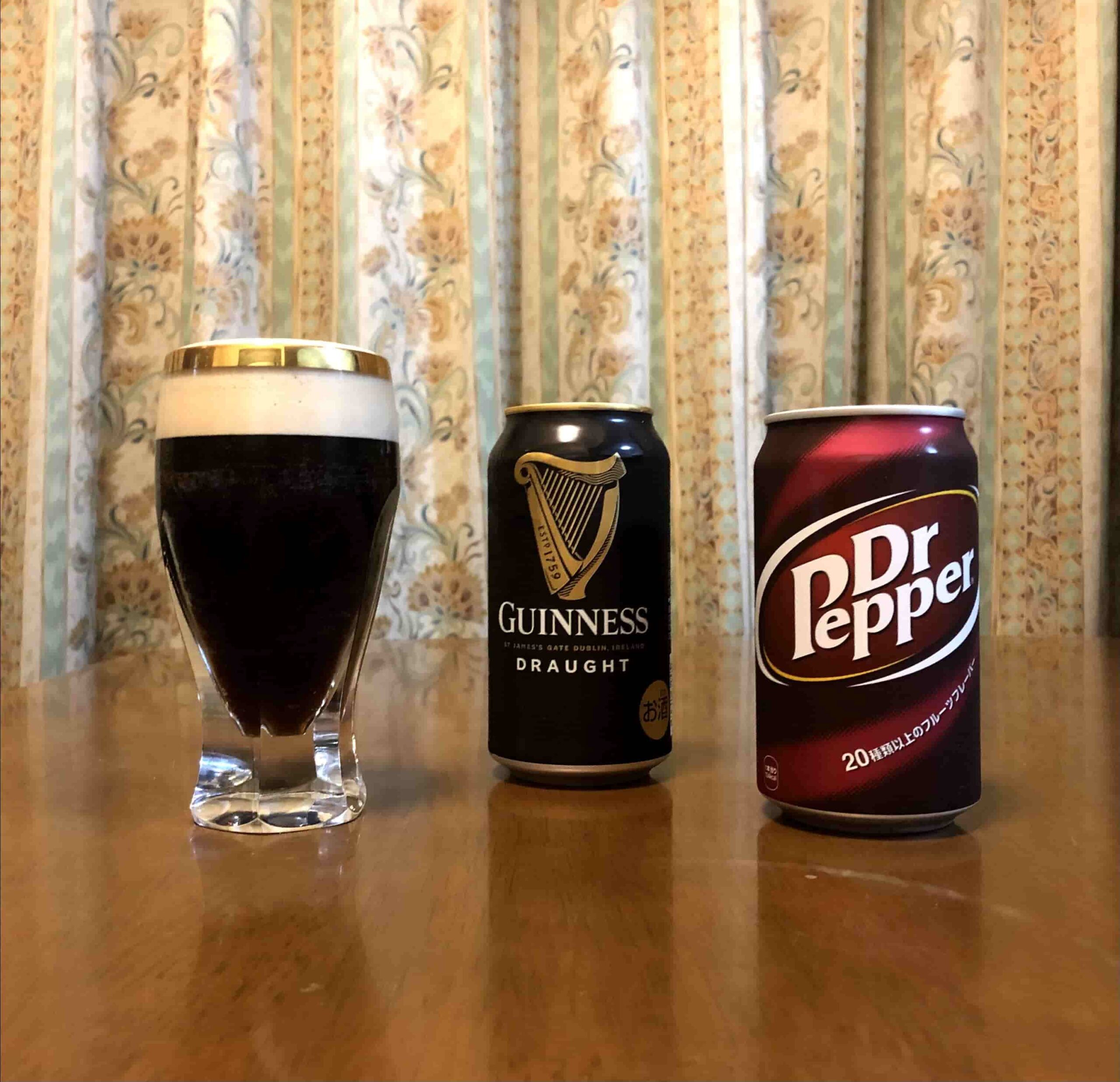 ギネスビールとドクターペッパーのカクテル